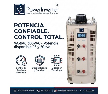 VARIAC 0-430VAC/20000VA TRIFASICO 380VAC